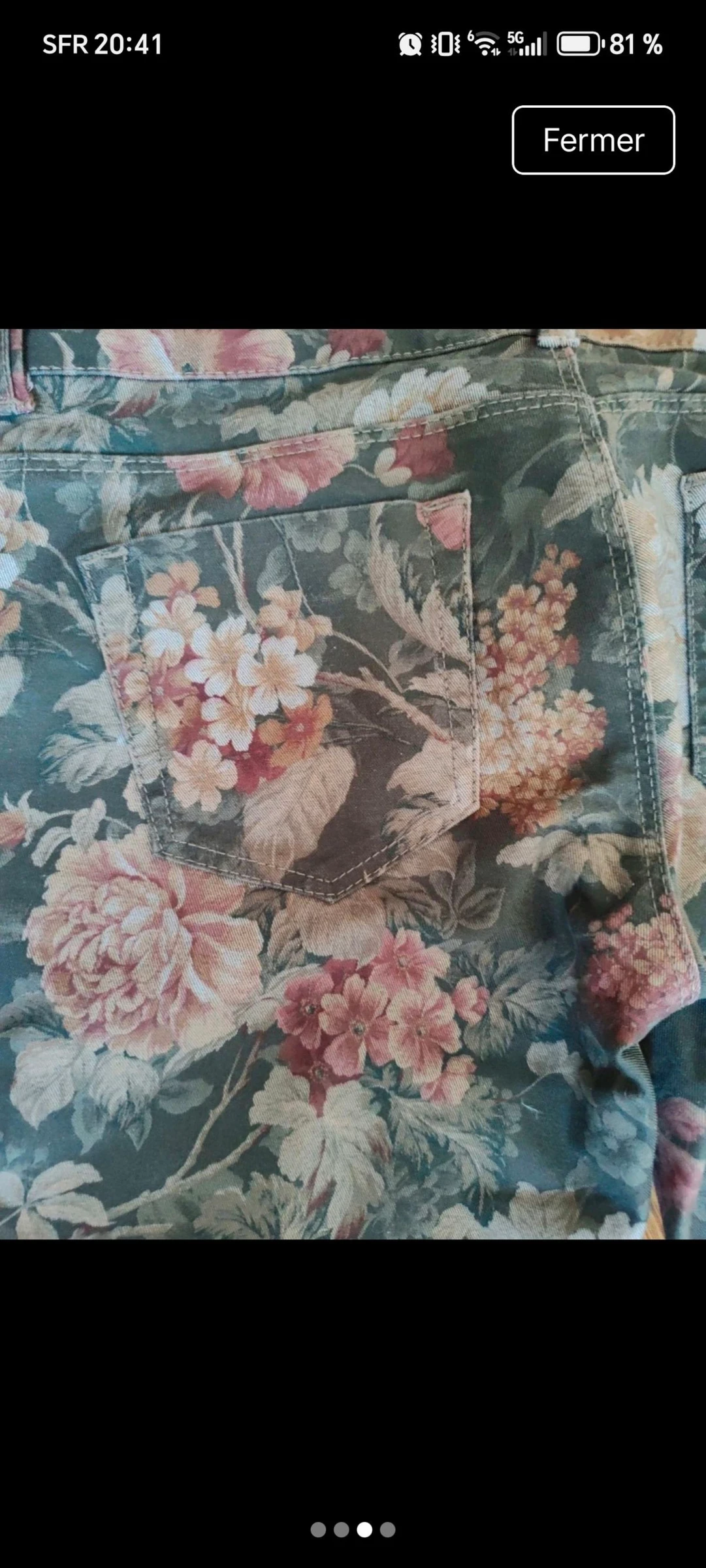 Jegging Zara 36 cáqui motivo floral – photo 4